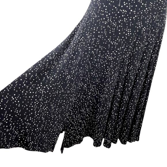 Chico's Travelers Dress Midi Size 1 Sleeveless Black White Polka Dots 8 - Picture 11 of 12